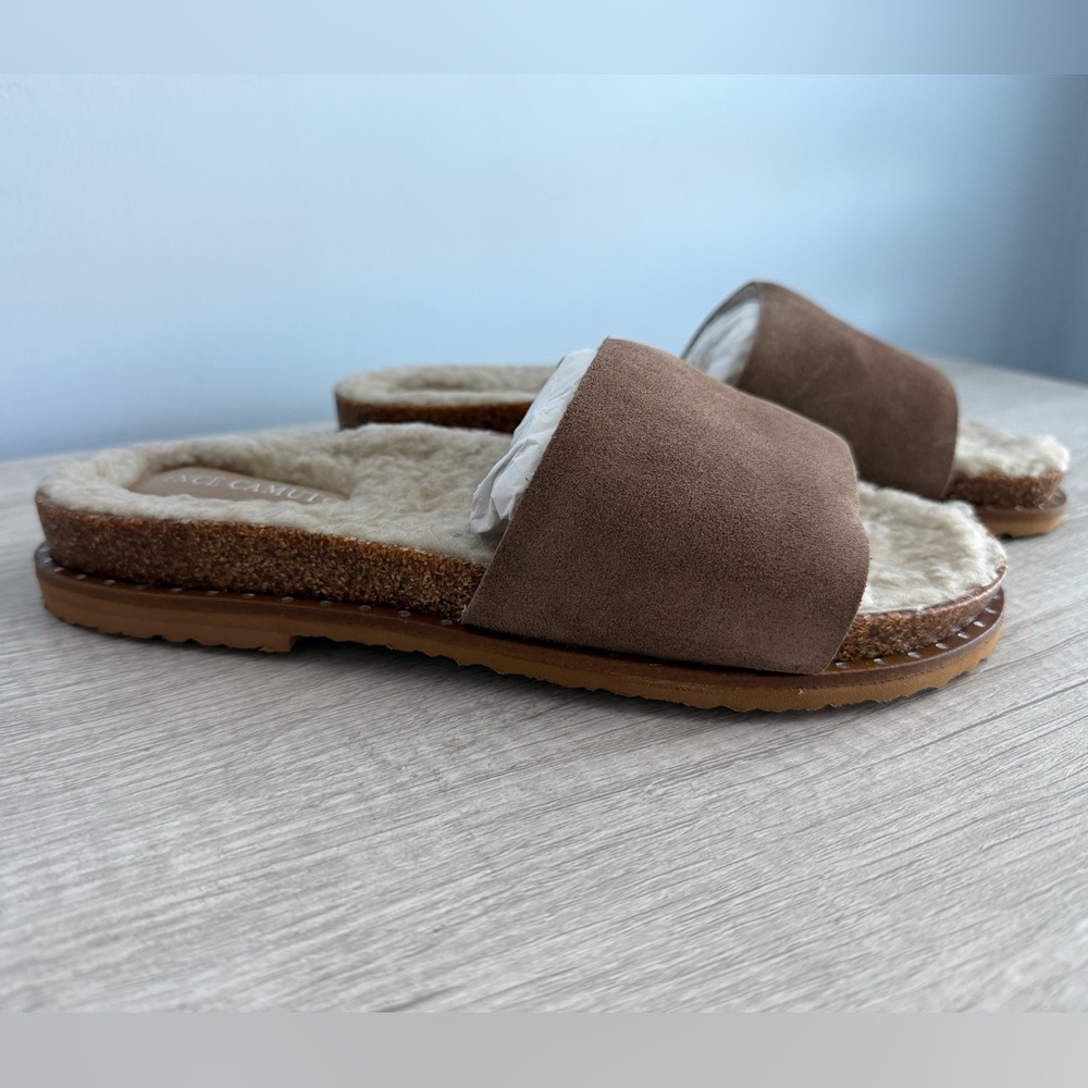 Vince Camuto Kanadial Slide Sandal - Tuscan Taupe Verona Suede Size 9 - Picture 2 of 8